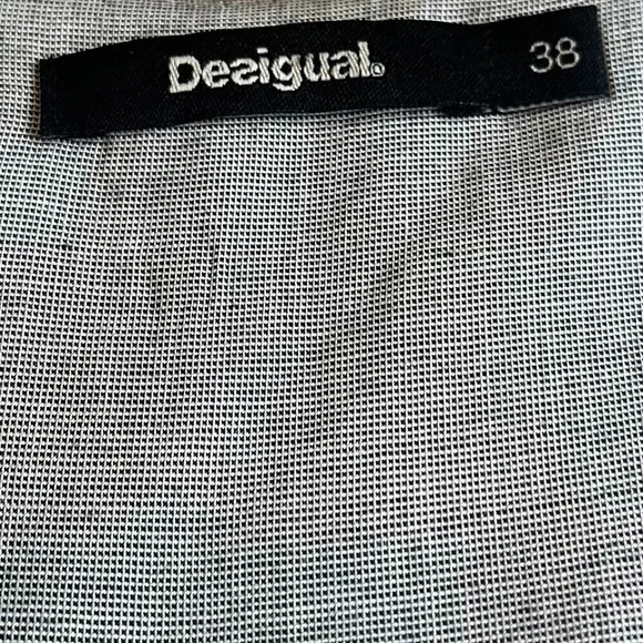 Desigual Sleeveless Dress Patch Plaid Lace Shift Fit Size 38 10 Women's US - Picture 9 of 9